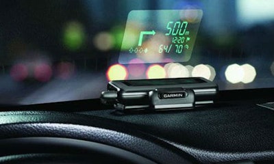 Some heads-up displays for cars have been available in years past, such as this GARMIN HUD system, but we may see much more widespread adoption in the near future.