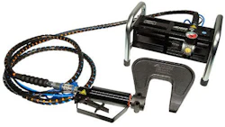 The new PNP90 self-piercing rivet gun from Chief Automotive. The rivet gun was part of the suite of aluminum tools the company demoed at NACE.