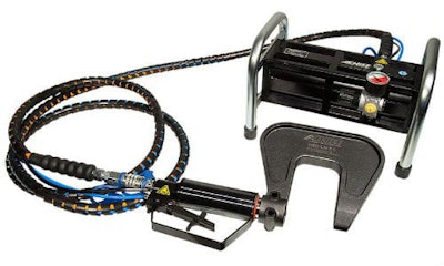 The new PNP90 self-piercing rivet gun from Chief Automotive. The rivet gun was part of the suite of aluminum tools the company demoed at NACE.