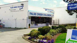 The premises of False Creek Collision. The facility experienced a fire over the weekend.