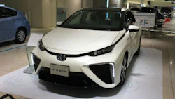 Toyota plans to start selling the fuel-cell equipped Mirai in California starting in October 2015.