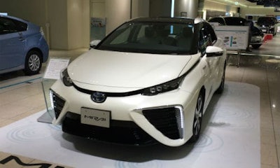 Toyota plans to start selling the fuel-cell equipped Mirai in California starting in October 2015.