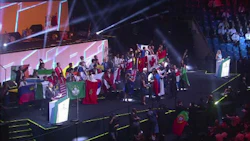 The closing ceremonies of the 43rd WorldSkills competition in São Paulo, Brazil.