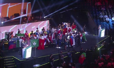 The closing ceremonies of the 43rd WorldSkills competition in São Paulo, Brazil.