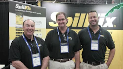 Bruce Baker, David Roache and Christopher Mudra. The three were onhand during the Fastenal Trade Show in Kitchener, Ontario to demonstrate and promote Spillfix.