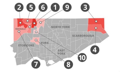 Kanetix has ranked Toronto's neighbourhoods from least to most expensive for auto insurance.