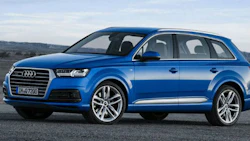 The new 2016 Audi Q7 uses a mix of high- and ultra-high-strength steel and aluminum for the fenders, hood, doors, and the tailgate.