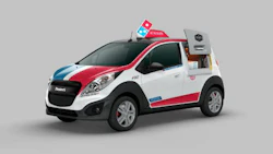 Domino's Mobile Pizza Oven, ready to roll.