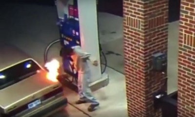 A man at a gas station in Detroit tried to kill a spider with his lighter. Believe us, it gets worse from here.