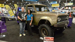 Greg Hillmer, owner of the award-winning 1966 Ford Bronco, and Shefali Cromer, BASF Glasurit Market Segment Manager.