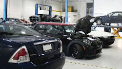 Part of the production area at Excellence Auto Collision. The facility has announced it will hold a career fair on November 18, 2015.