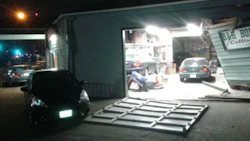 B&H Body Repair in Snohomish County, after a motorist struck the building. This case is a little unusual, as it was actuallyl a hit-and-run.