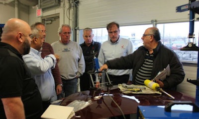 Part of the hands-on demo during the aluminum information session. CARSTAR is set to hold three more of these events between now and mid-February.