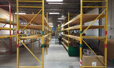 A view of the new warehouse being stocked. Treschak Enterprises had to move to a new location to expand.
