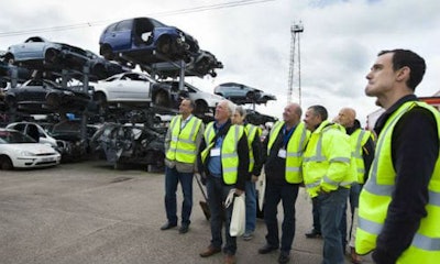 At the outdoor demo area at CARS 2014. Outdoor demos allows exhibitors to showcase equipment capabilities in a real life setting.