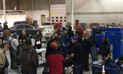 Two training sessions were conducted, with the second reserved for professional repairers. Representatives from over 25 facilities were in attendance.