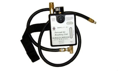 The new P-20 Personal Air Breathing Unit from Martech Services Company.