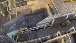 A shredder going full speed ahead. A modern shredder is capable of processing a staggering amount of material per hour.