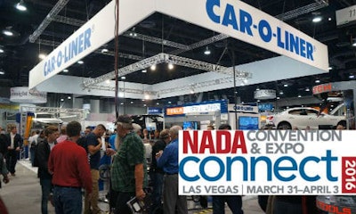 Car-O-Liner's booth at NADA 2015. The company has announced it will showcase its OEM certified equipment at NADA 2016.