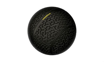 Goodyear's new concept tire, the Eagle-360. The tire is 'attached' to the vehicle by a magnetic field … and nothing else.