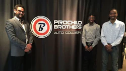 Adam Prochilo with Justice Otoo and Devon G. Walters, candidates from COSTI Employment Services.
