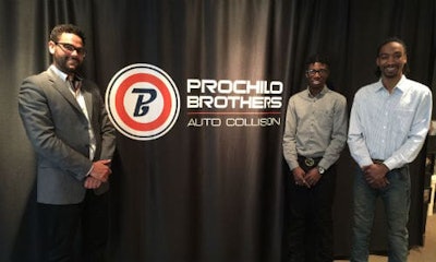 Adam Prochilo with Justice Otoo and Devon G. Walters, candidates from COSTI Employment Services.