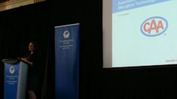 Dr. Julia Markovich, Senior Research Associate, Transportation and Infrastructure, for the Conference Board of Canada, presents findings from CAA regarind autonomous vehicles. Markovich was the primary organizer of the event.
