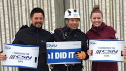 Lauren, Gord and Andrew Hodson from CSN-Don Butt Autobody, after participating in the Rope for Hope event in 2015.