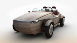 The wooden Toyota Setsuna, a concept car with a maximum range of about 16 miles. Let's be honest here; it's for looking at, not for driving.