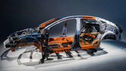 The 2017 Buick LaCrosse body-in-white. Statements from John Eck indicate that GM is considering a certification program for collision repairs to its cars. The 2017 Buick Lacrosse shows the proliferation of advanced materials. Various high-strength steels account for nearly 30 percent of the structure, with aluminum taking up another 9 percent.