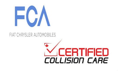 FCA Canada and Certified Collision Care logos