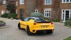 The Lotus Evora Sport 410 features a carbon fibre tailgate, among other weight saving strategies.