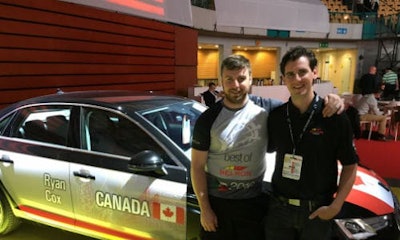 Speedy Glass technicians Ryan Cox, who won 2nd place at the 2016 Best of Belron Competition, and Matt MacDonald, who won 2nd at the 2014 Best of Belron Competition.