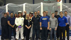 Competitors and judges at the Ontario Technological Skills Competition, currently taking place at RIM Park in Waterloo, Ontario.