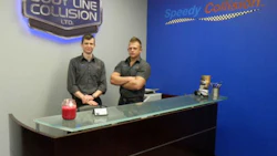 Wally and Gary Betcher, co-owners of Speedy Collision Midland. Speedy Collision has recently made participation in the Certified Collision Care program mandatory for all facilities.