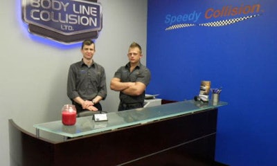 Wally and Gary Betcher, co-owners of Speedy Collision Midland. Speedy Collision has recently made participation in the Certified Collision Care program mandatory for all facilities.
