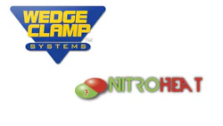 Wedge Clamp and NitroHeat logos