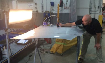 The event featured a number of hands-on demos of body shop equipment, including the latest equipment for small damage repair.