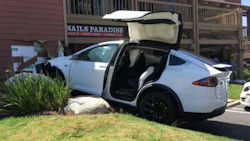 A Tesla Model X owner claimed the vehicle accelerated on its own and 'autonomous' crashed into the building. The vehicle's logs say otherwise.