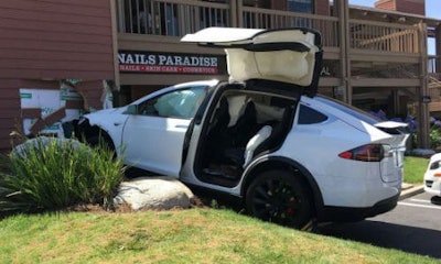 A Tesla Model X owner claimed the vehicle accelerated on its own and 'autonomous' crashed into the building. The vehicle's logs say otherwise.