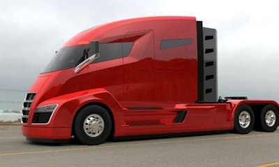 The new electric heavy truck from Nikola Motors. We can't speak to its performance, but it's definitely sleek.