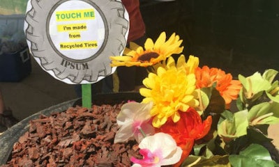 Recycled tires can be turned into many useful consumer goods, including environmentally-friendly mulch.
