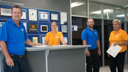 CSN-Kingston has recently achieved I-CAR Gold Class. The facility is owned and operated by the Stenson family. From left: Pat, Amanda, Shawn and Patty.
