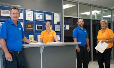 CSN-Kingston has recently achieved I-CAR Gold Class. The facility is owned and operated by the Stenson family. From left: Pat, Amanda, Shawn and Patty.