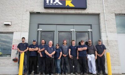 The team from Fix Auto North Bay. The facility has recently achieved I-CAR Gold Class status.