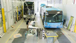 Repairs to heavy vehicles demand different techniques. Photo courtesy of MTB Transit Solutions.