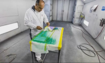 Mitch Lanzini of Lanzini Body Works creates a tape effect. Check out the video below for more on this procedure.
