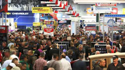 A view of the show floor at the 2015 SEMA Show. The 2016 SEMA Show event will feature the third year of the OEM Collision Repair Technology Summit.
