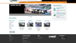 The new home page of Impact Auto Auctions. The auction company has made a number of enhancements to its online buyer portal and bidding platform.