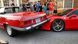 This extraordinary fender bender made headlines all across the globe over the past week.